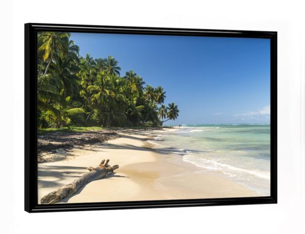 Poster mit schwarzem Rahmen "Traumstrand El Portillo" artboxONE - Reise / Strand und Meer