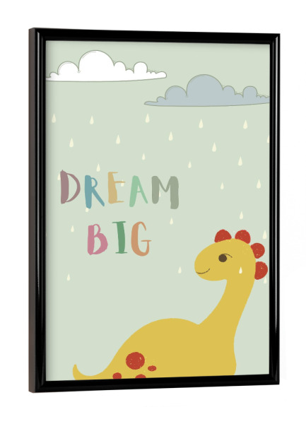 Poster mit schwarzem Rahmen "Dream Big Cute portrait" artboxONE - Für Kinder,Tiere,Fiktion