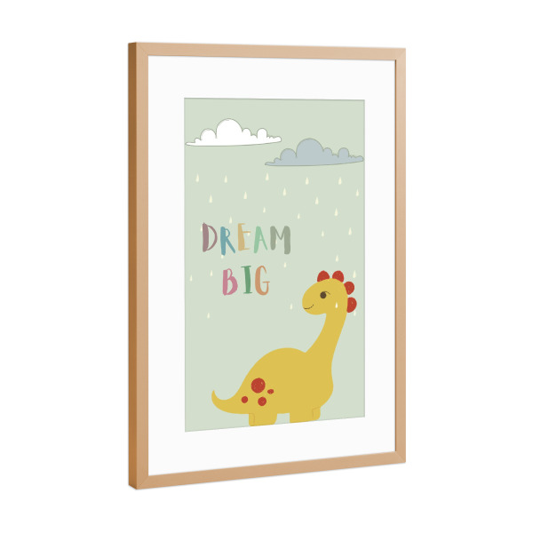 Poster mit Rahmen Kupfer "Dream Big Cute portrait" artboxONE - Für Kinder,Tiere,Fiktion