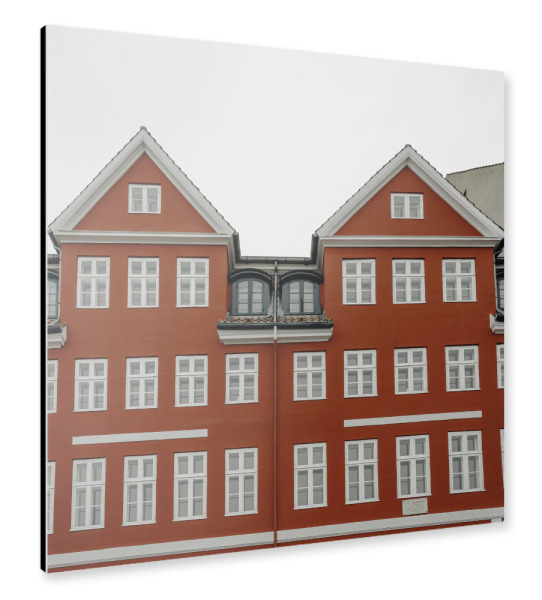 Alu-Dibond "Das rot-weiße dänische Haus" 30x30 cm artboxONE