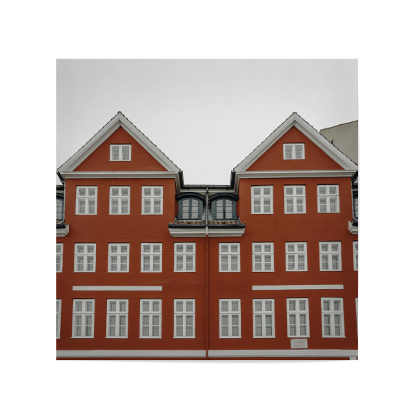 Poster 20x20 cm "Das rot-weiße dänische Haus" artboxONE - Reise,Architektur,Städte / København