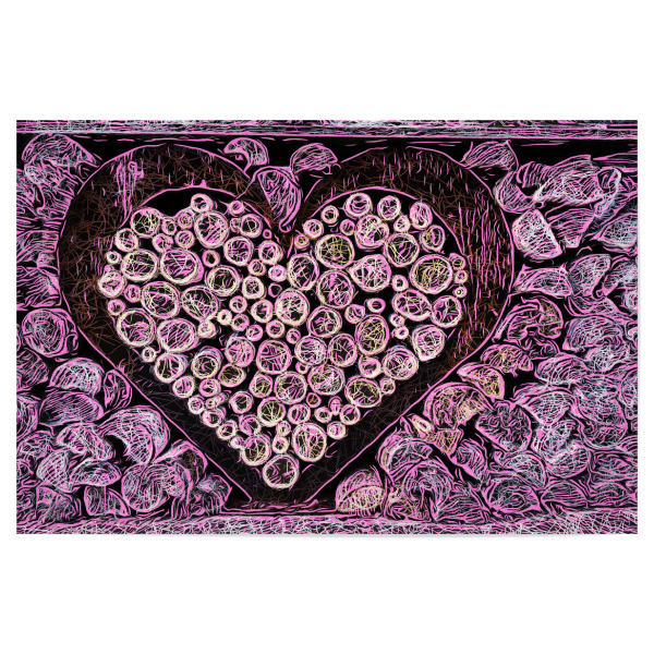 Poster "Pinkes Herz" artboxONE - Abstrakt,Liebe - Herz,Zeichnung,Abstrakt,Liebe