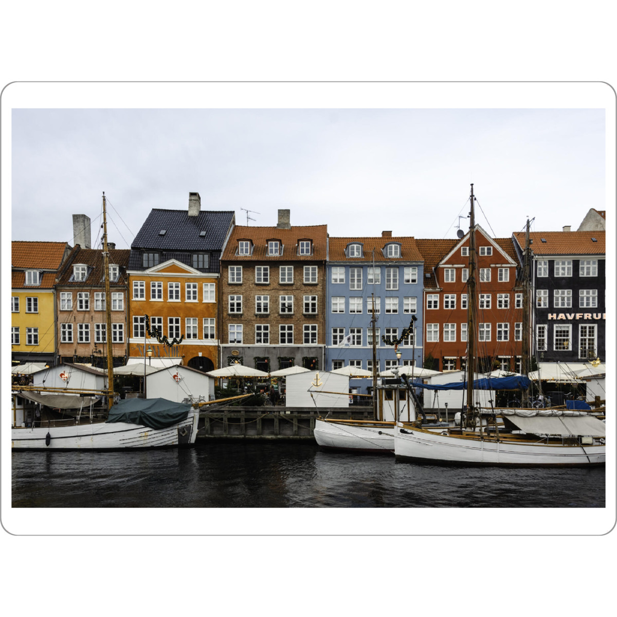 Tischset "Farben von Nyhavn, Orange und Blau" artboxONE - Reise,Architektur,Städte / København