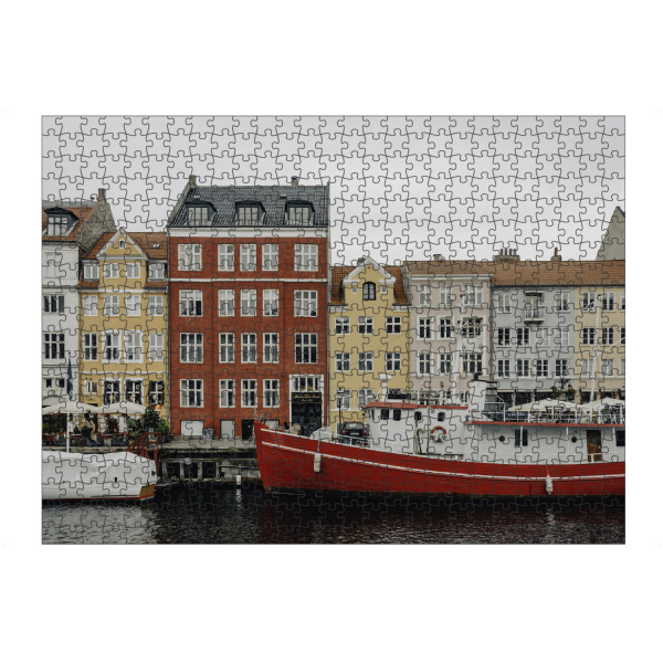 Puzzle Ravensburger "Farben von Nyhavn, rot" artboxONE - Reise,Architektur,Städte / København