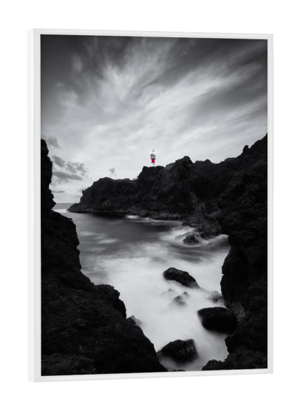 Poster mit weißem Rahmen "Faro de Teno" artboxONE - Natur,Reise,Reise / Strand und Meer