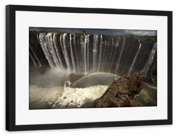 Poster mit Rahmen schwarz "Victoriafälle Simbabwe" artboxONE - Natur,Reise,Reise / Afrika