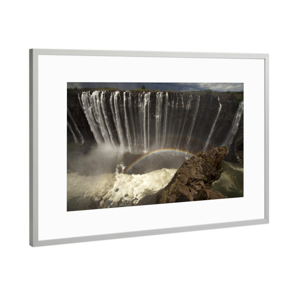 Poster mit Rahmen Silber "Victoriafälle Simbabwe" artboxONE - Natur,Reise,Reise / Afrika