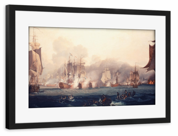 Poster mit Rahmen schwarz "Die Schlacht von Trafalgar" artboxONE - Reise,Menschen,Reise / Länder,Für Papa