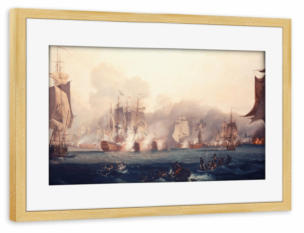 Poster mit Rahmen kiefer "Die Schlacht von Trafalgar" artboxONE - Reise,Menschen,Reise / Länder,Für Papa
