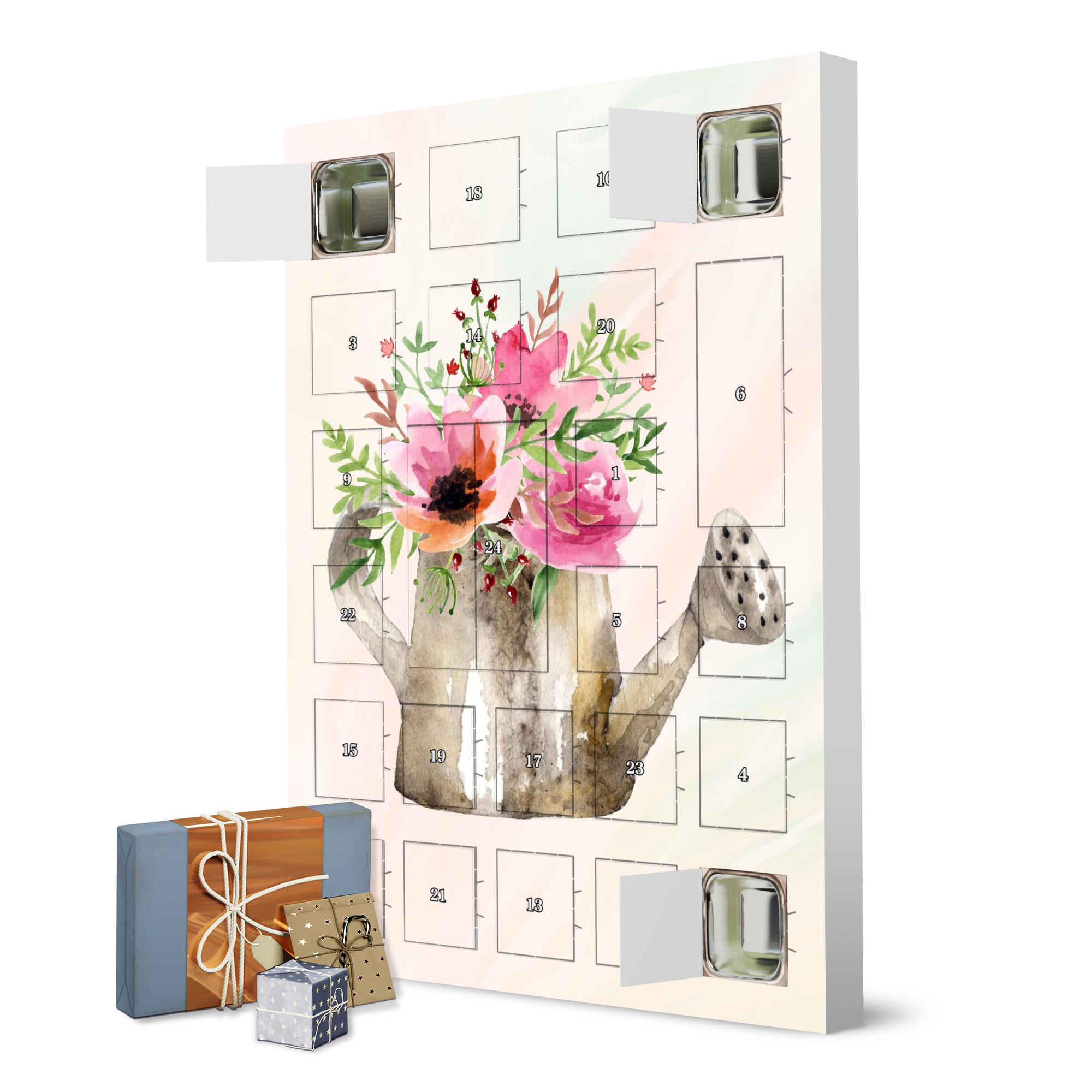 Adventskalender zum Selbstbefüllen Blumen im Gießrohr artboxONE Adventskalender Natur