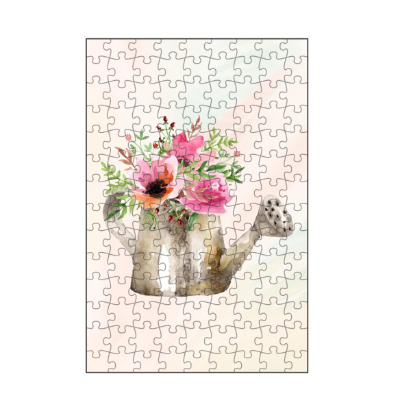 artboxONE Puzzle "Blumen im Gießrohr" artboxONE - Natur,Floral,Fiktion - Aquarell,Vintage,Digitale malerei,Gießkanne,Bilder mit blumen