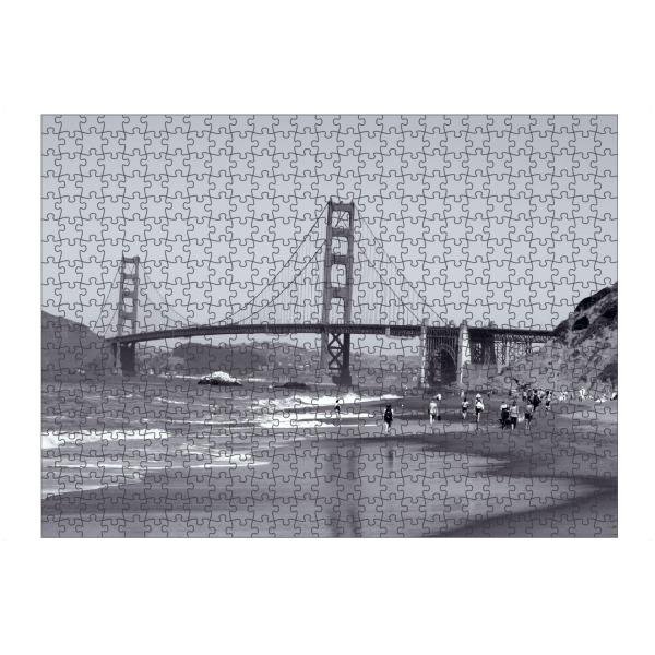 Puzzle Ravensburger "The Golden Gate Bridge @ SFO" artboxONE - Reise,Schwarzweiß,Reise / Strand und Meer,Reise / Länder,Städte / San Francisco