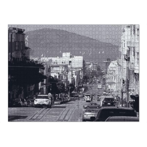 Puzzle Ravensburger "Straße San Franciscos - USA" artboxONE - Reise,Schwarzweiß,Architektur,Reise / Länder,Städte / San Francisco