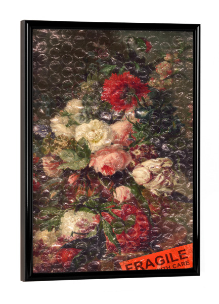 Poster mit schwarzem Rahmen "Zerbrechliche Blumen" artboxONE - Floral