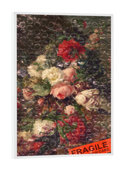 Poster mit weißem Rahmen "Zerbrechliche Blumen" artboxONE - Floral