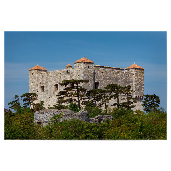 Poster "Burg Nehaj" artboxONE - Architektur - Kroatien,Senj,Nehaj,Burg,Stadt,Adria,Schloss,Hafen,Mittelalter