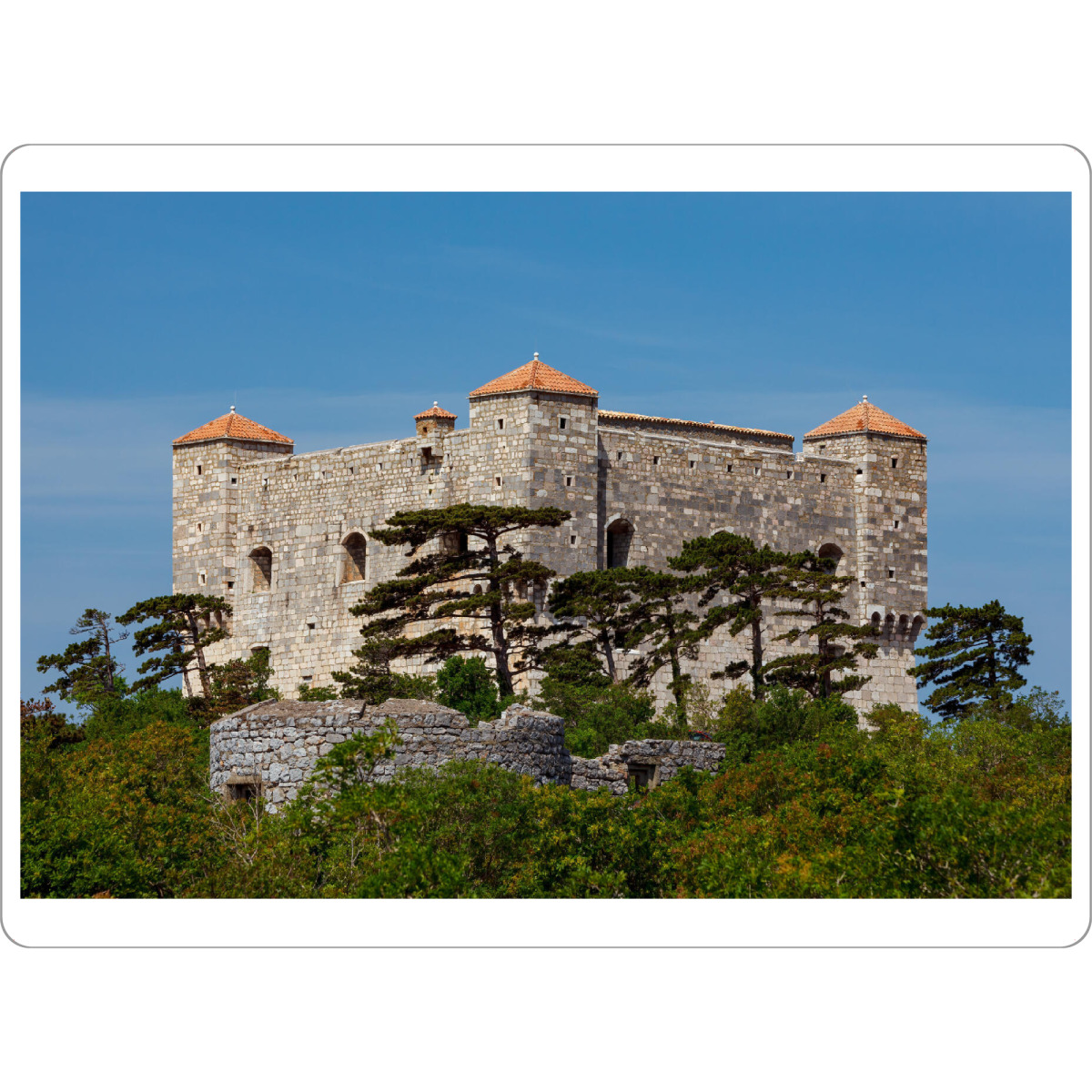 Tischset "Burg Nehaj" artboxONE - Architektur - Kroatien,Senj,Nehaj,Burg,Stadt,Adria,Schloss,Hafen,Mittelalter - Bild kroatien