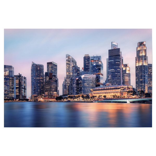 Poster 30x20 cm "Sonnenuntergang in Singapur" artboxONE - Städte,Reise,Architektur,Reise / Länder,Städte / Singapur