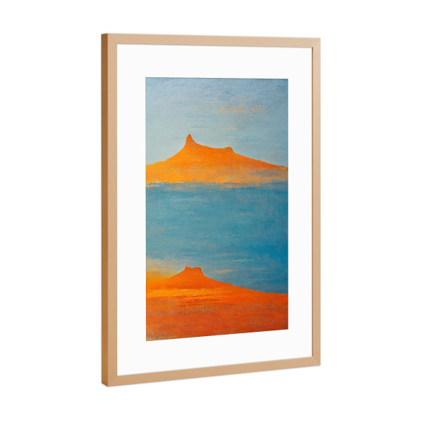 Poster mit Rahmen Kupfer "Jenseits der Bucht - Kapstadt" artboxONE - Natur,Reise,Reise / Strand und Meer,Reise / Länder