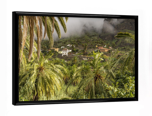 Poster mit schwarzem Rahmen "Valle Gran Rey, La Gomera" artboxONE - Natur,Reise