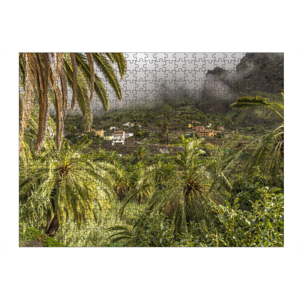 Puzzle Ravensburger "Valle Gran Rey, La Gomera" artboxONE - Natur,Reise - Valle gran rey,La gomera,Kanarische inseln,Spanien,Palmen,Landschaft