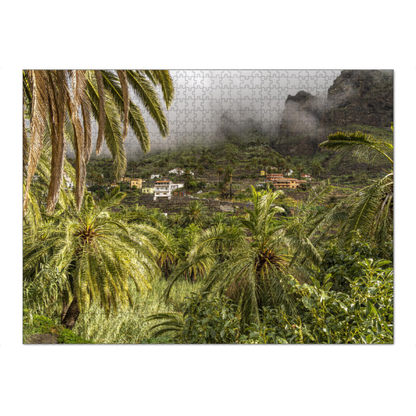 Puzzle Ravensburger "Valle Gran Rey, La Gomera" artboxONE - Natur,Reise - Valle gran rey,La gomera,Kanarische inseln,Spanien,Palmen,Landschaft