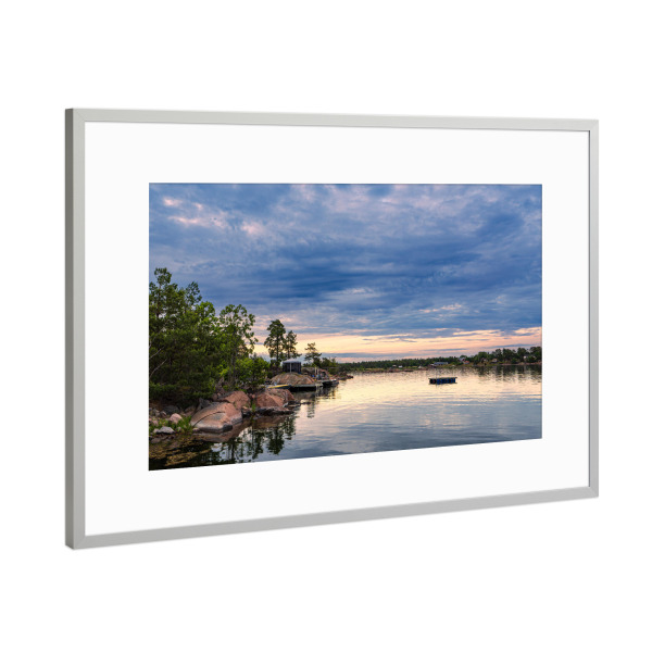 Poster mit Rahmen Silber "Ostseeküste am Abend" artboxONE - Natur,Reise,Reise / Strand und Meer,Reise / Länder
