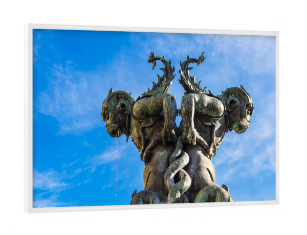 Poster mit weißem Rahmen "Detail eines Brunnen" artboxONE - Reise,Architektur,Reise / Länder,Städte / Weitere