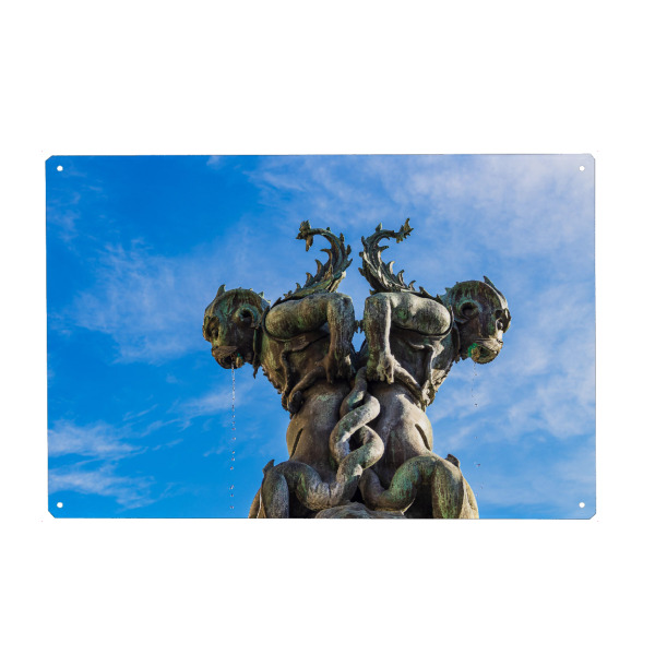 Holzbild "Detail eines Brunnen" artboxONE - Reise,Architektur,Reise / Länder,Städte / Weitere