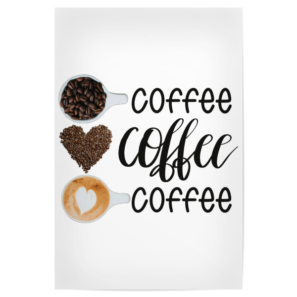 Poster "Kaffee Illustrationen" artboxONE - Typografie,Essen & Trinken,Buchstaben,Für Mama