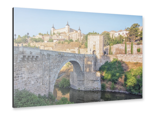 Alu-Dibond "Brücke in Toledo" 30x20 cm artboxONE