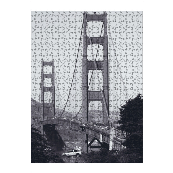 Puzzle Ravensburger "Die Golden Gate Brücke at SFO" artboxONE - Reise,Schwarzweiß,Reise / Strand und Meer,Reise / Länder,Städte / San Francisco