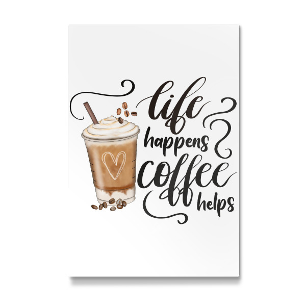 Galerie-Print "Life Happens Coffee Helps Art" 30x20 cm artboxONE