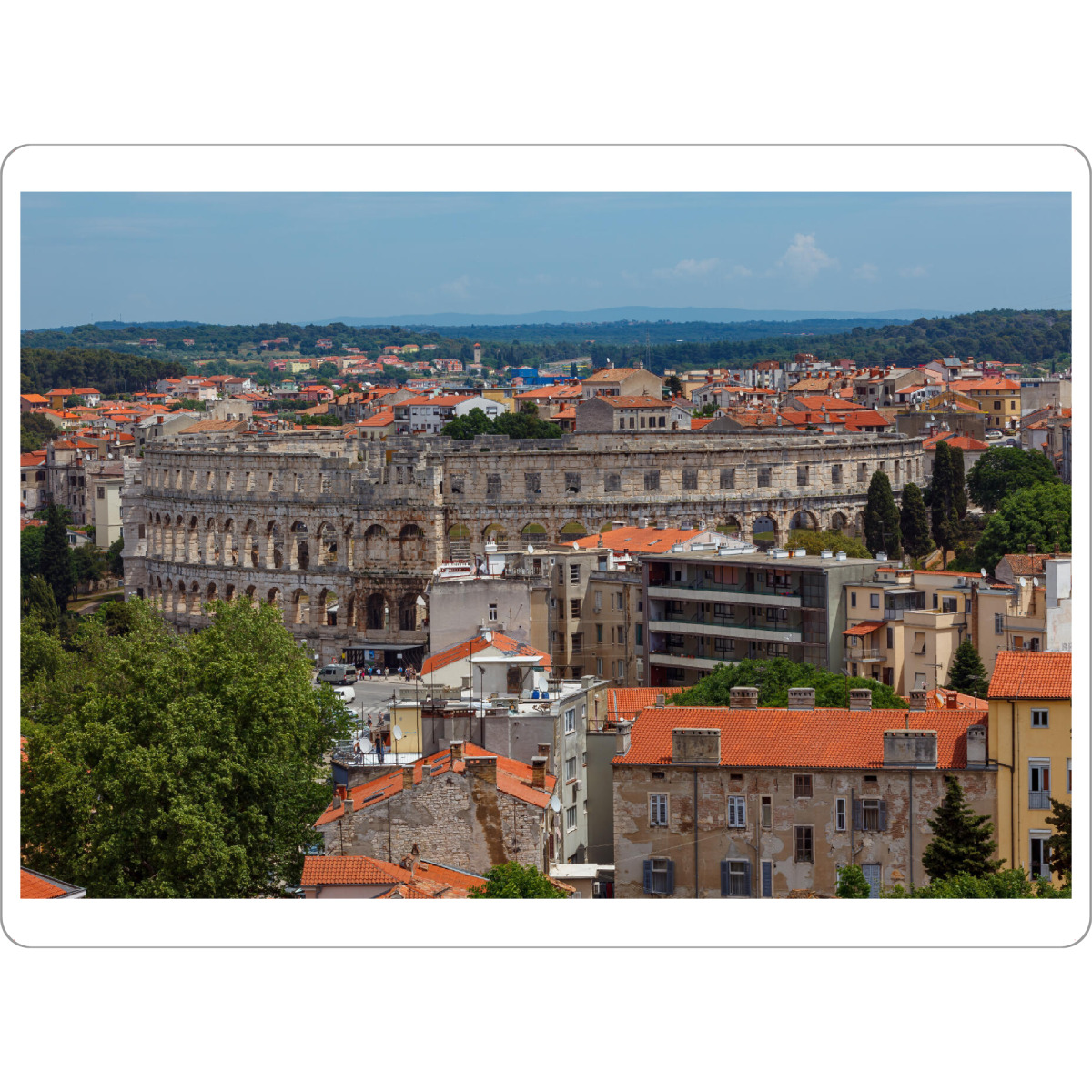 Tischset "Die Stadt Pula in Kroatien" artboxONE - Architektur - Kroatien,Pula,Istrien,Stadt,Kolosseum,Arena,Theater,Römisch,Rom - Bild kroatien