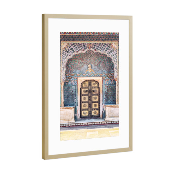 Poster mit Rahmen Gold "Rajasthan-Architektur" artboxONE - Städte,Reise,Architektur,Reise / Asien,Reise / Länder