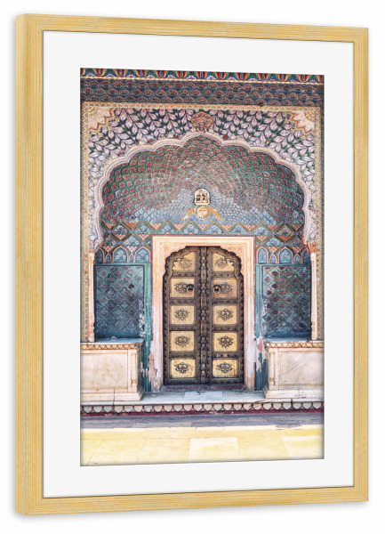 Poster mit Rahmen kiefer "Rajasthan-Architektur" artboxONE - Städte,Reise,Architektur,Reise / Asien,Reise / Länder