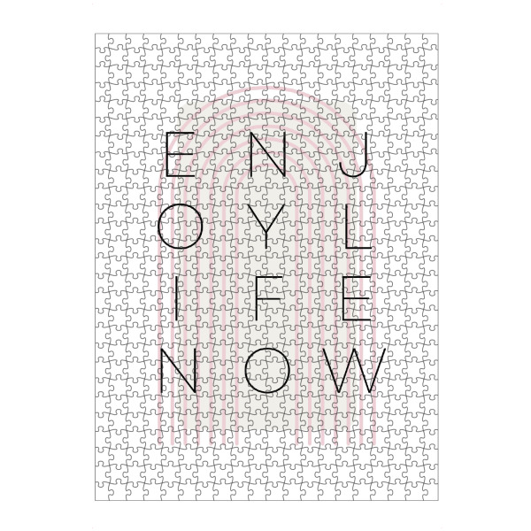 artboxONE Puzzle "Enjoy life now - pink" artboxONE - Typografie