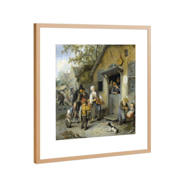 Poster mit Rahmen Kupfer "Land Kirmes" artboxONE - Städte,Reise,Menschen,Architektur,Für Papa