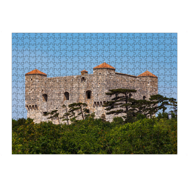Puzzle Ravensburger "Burg Nehaj bei Senj Kroatien" artboxONE - Architektur - Kroatien,Senj,Nehaj,Burg,Stadt,Adria,Schloss,Hafen,Mittelalter
