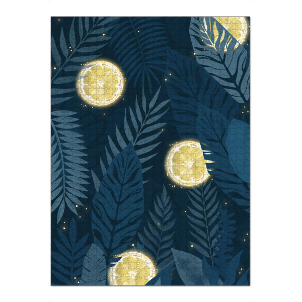 Puzzle Ravensburger "Nacht Zitrone" artboxONE - Natur,Floral,Abstrakt