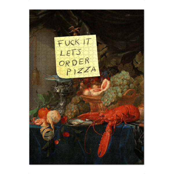 Puzzle Ravensburger "Bestellen wir Pizza" artboxONE - Essen & Trinken,Lustig