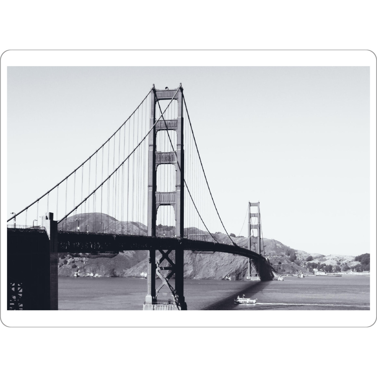 Tischset "Die Goldenes Tor Brücke" artboxONE - Reise,Schwarzweiß,Reise / Strand und Meer,Reise / Länder,Städte / San Francisco