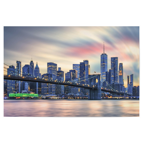 Poster 30x20 cm "Sonnenuntergang in Manhattan" artboxONE - Städte,Städte / New York,Reise,Architektur,Reise / Länder