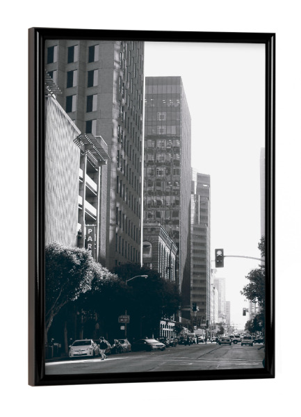 Poster mit schwarzem Rahmen "San Franciscos Straßen" artboxONE - Reise,Schwarzweiß,Architektur,Reise / Länder,Städte / San Francisco