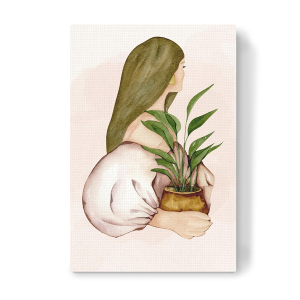 Leinwandbild "Aquarellmalerei einer Frau" artboxONE - Floral,Menschen,Liebe