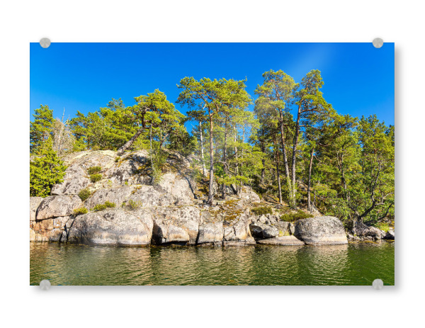 Acrylglasbild "Ostsee, Felsen, Bäume" artboxONE - Natur,Reise,Reise / Strand und Meer,Reise / Länder