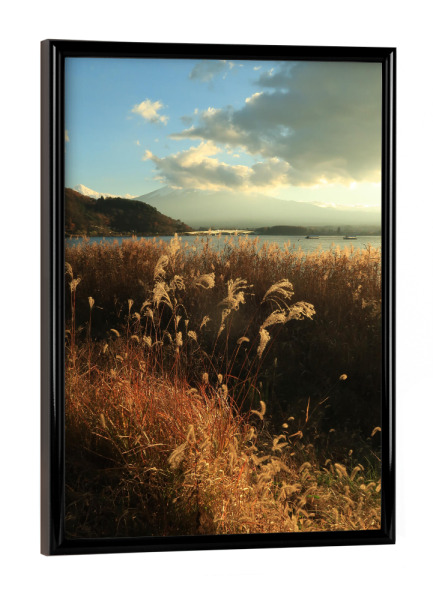 Poster mit schwarzem Rahmen "Sonnenuntergang am Fujisee" artboxONE - Natur,Reise - Sonnenuntergang am fuji-see,Natur,Landschaft,Reise