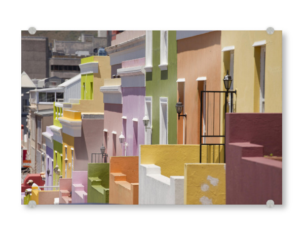 Acrylglasbild "Bo-Kaap in Kapstadt," artboxONE - Architektur,Reise / Afrika - Bo-kaap,Kapstadt,Westkap,Südafrika,Cape malay,Bunt,Architektur