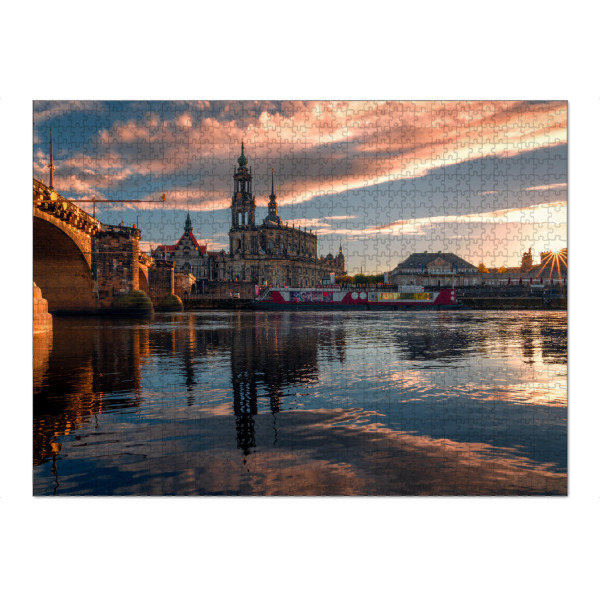 Puzzle Ravensburger "Elbblick Dresden" artboxONE - Reise,Architektur,Städte / Dresden