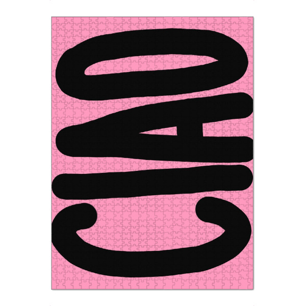 Puzzle Ravensburger "Ciao Baby" artboxONE - Typografie - Cioa,Cioa baby,Roa,Pink,Rose,Cool - Bild cioa